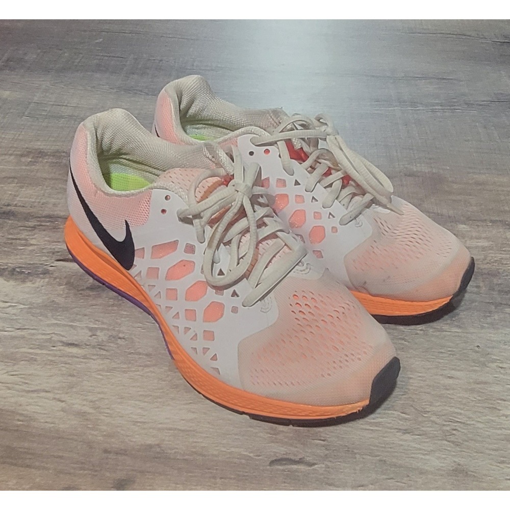 Nike Air Zoom Pegasus 31 Women's Shoes Running Sneakers Size 9 White Orange
